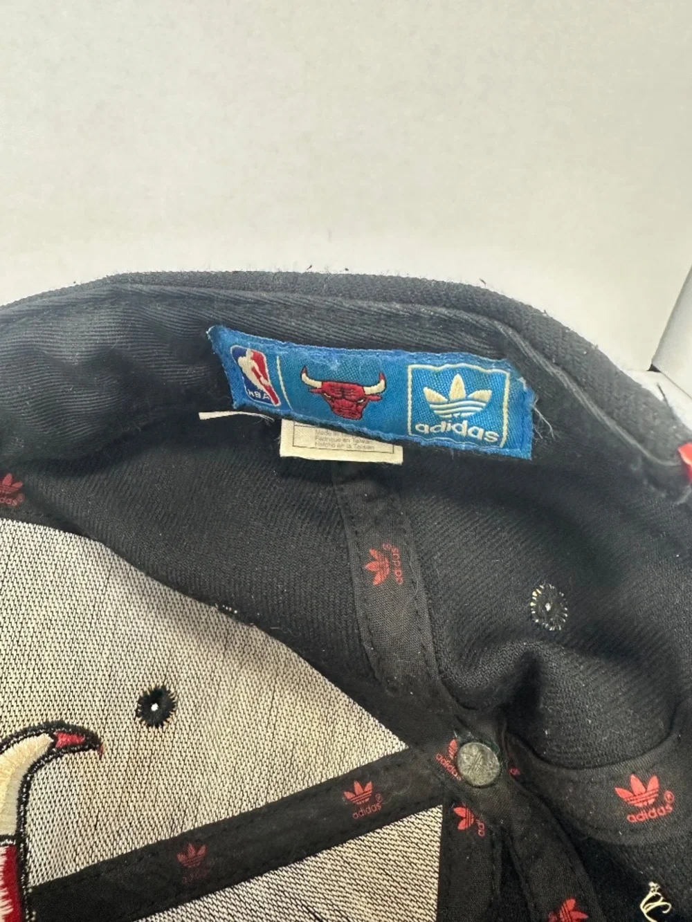 Adidas Chicago Bulls NBA Snapback Hat with Red Rose Graphic Brim
